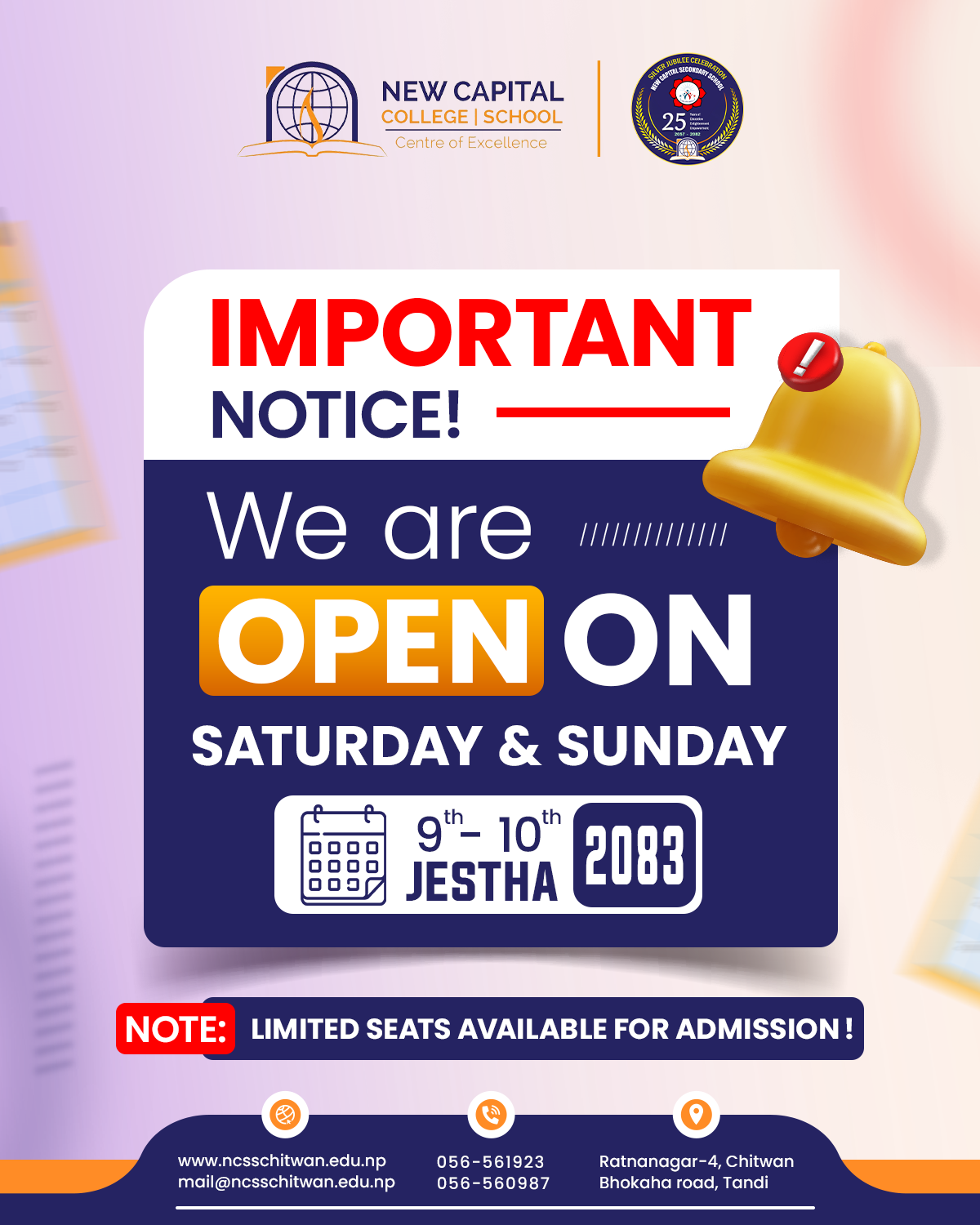 Admission Notice.............