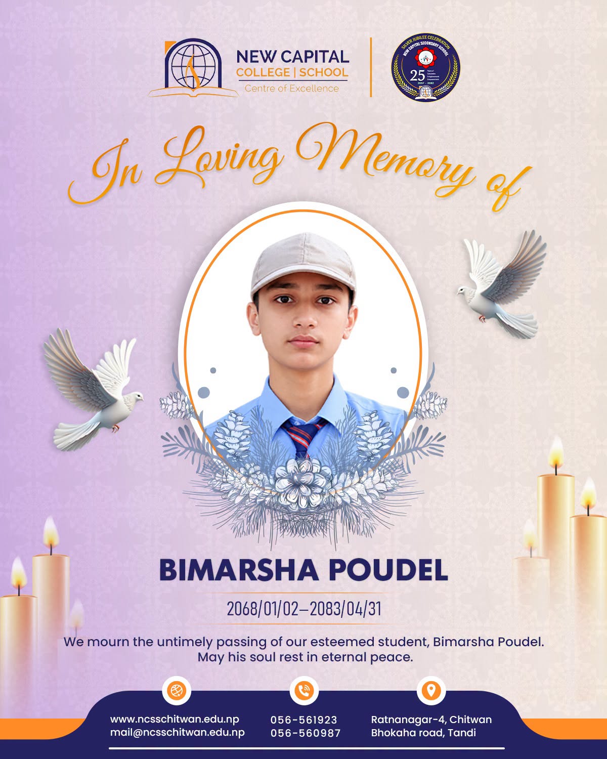 Heartfelt Condolence Notice 